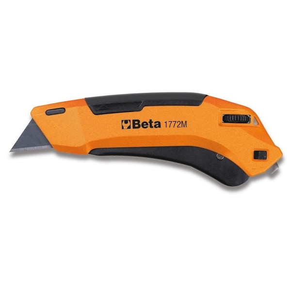 Beta 1772M Safety Utility Knife with Retractable Blade, 6 11/16 in Long, Includes 3 Blades 017720040 - main